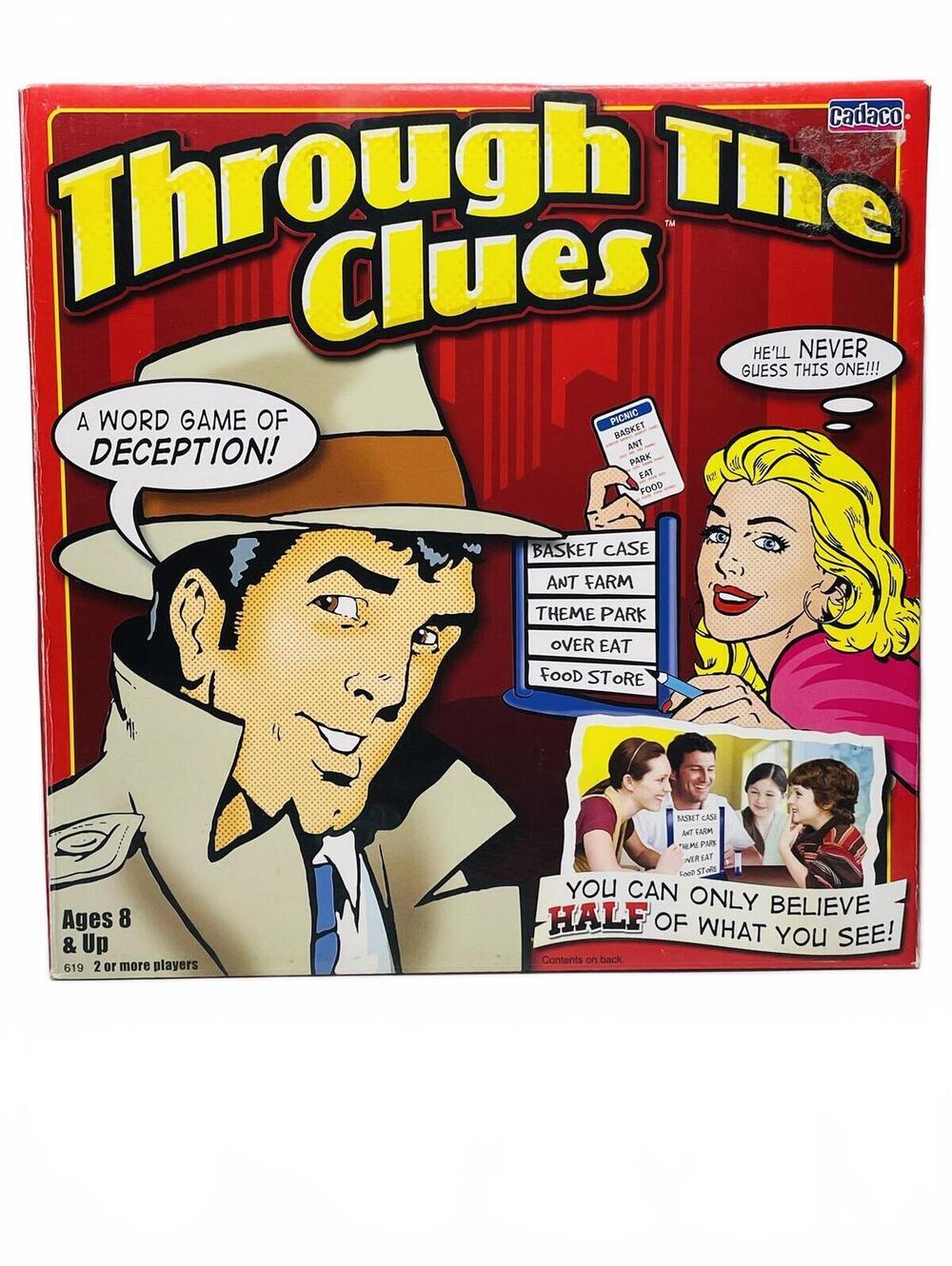 2009 Through The Clues Board Game -  2 or More Players Complete Lt Wear